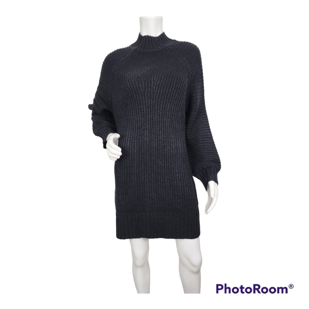 NWT LILLUSORY Black Trendy Mock Neck Dress Size S